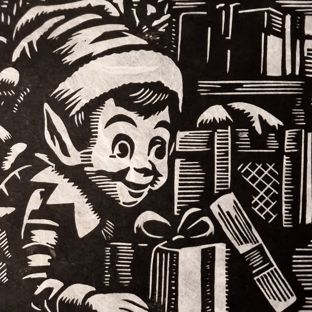 Linogravure - Lutin Malicieux