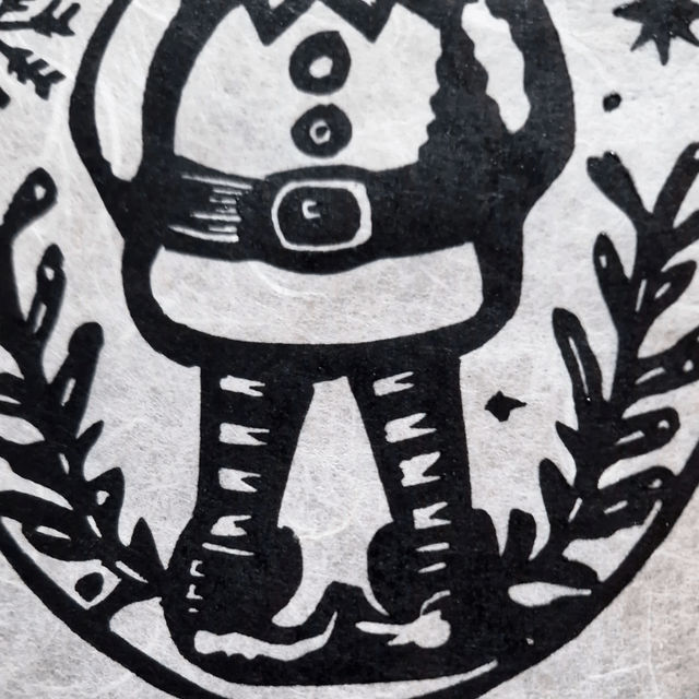 Linogravure - L'Elfe Flocon