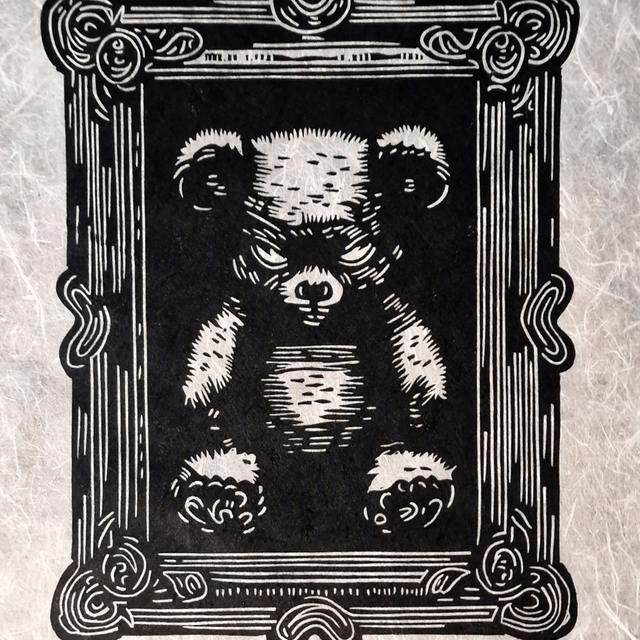 Linogravure - L'Ours Teddy