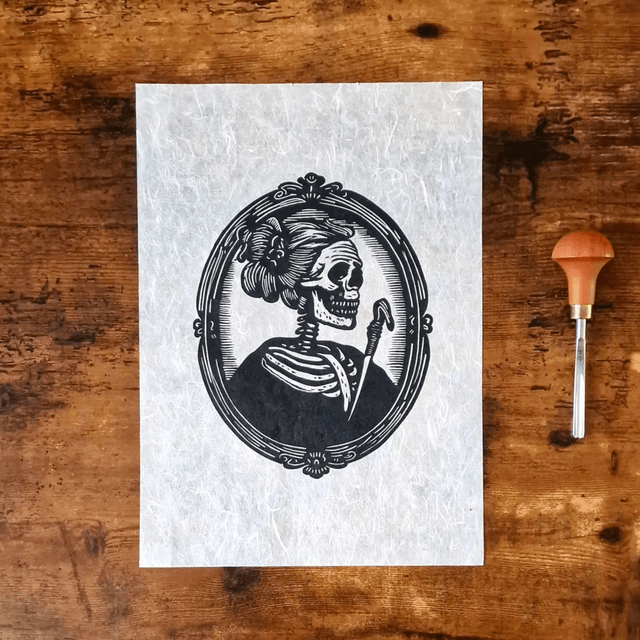 Linogravure - Rose