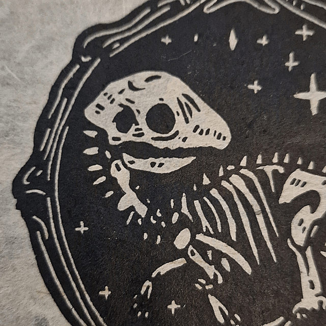 Linogravure - Le Dinosaure - Rex