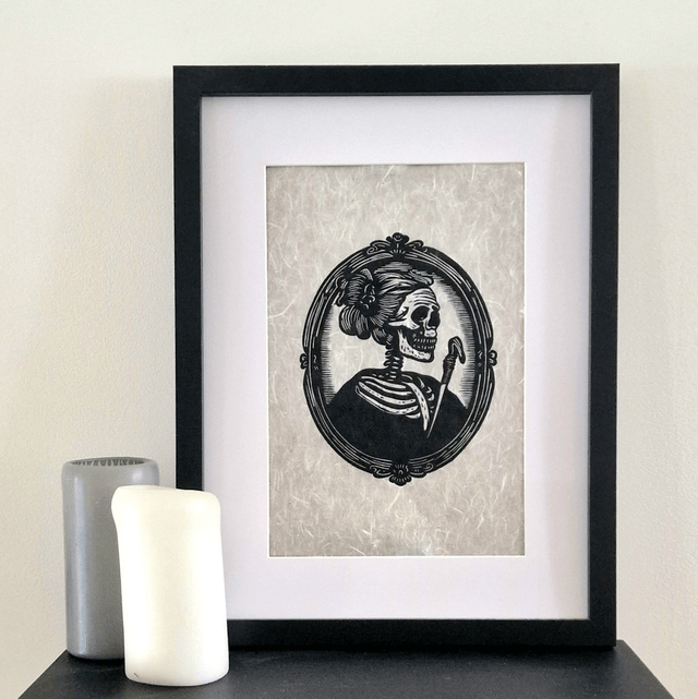Linogravure - Rose