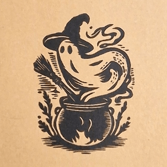 Linogravure - La Naissance du Spectre