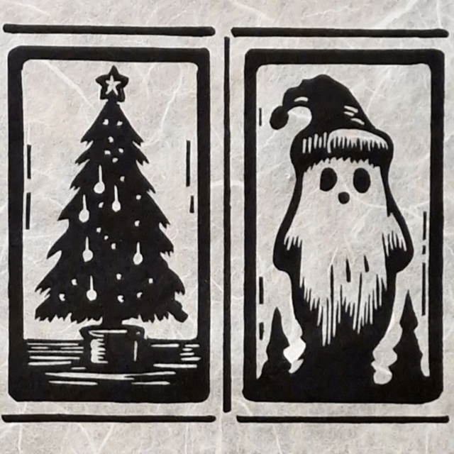 Linogravure - Histoire de Noël