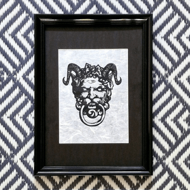 Linogravure - Heurtoir - Porte du Diable