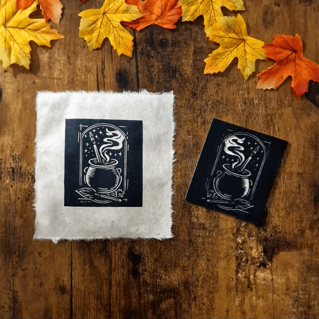 Linogravure - Le Chaudron Enchanté