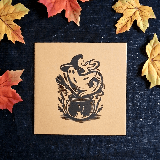 Linogravure - La Naissance du Spectre