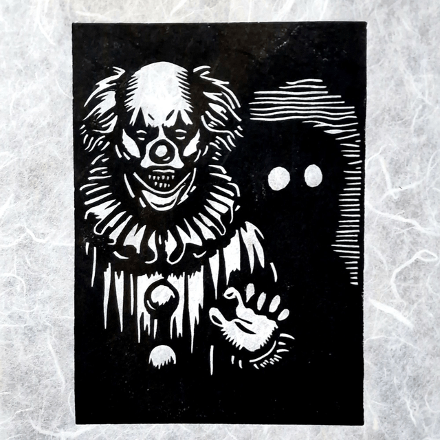 Linogravure - Le Clown