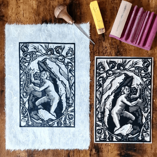 Linogravure - La Vérité