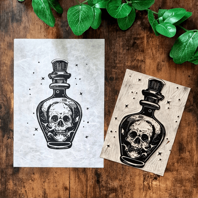 Linogravure - Potion Mystérieuse