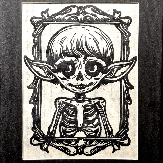 Linogravure - L'Elfe - Eredin