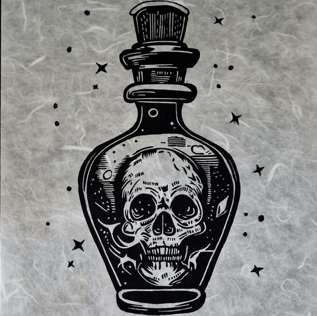 Linogravure - Potion Mystérieuse