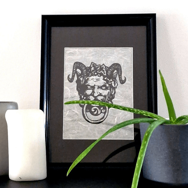 Linogravure - Heurtoir - Porte du Diable