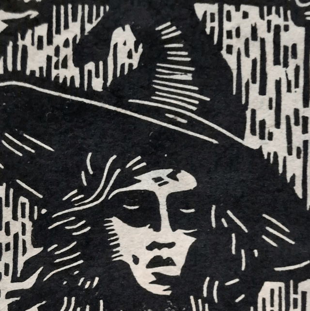 Linogravure - Morgane