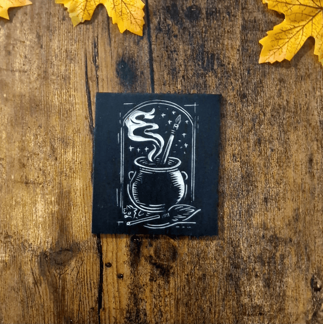 Linogravure - Le Chaudron Enchanté