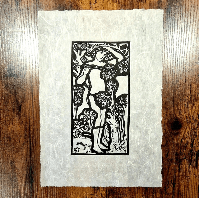 Linogravure - Adam