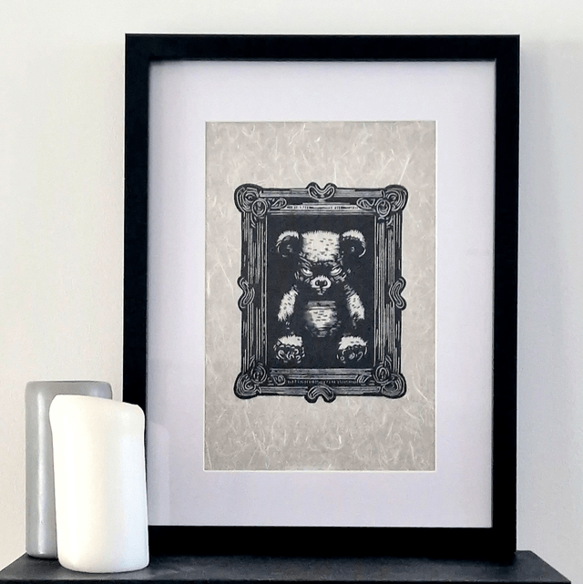 Linogravure - L'Ours Teddy