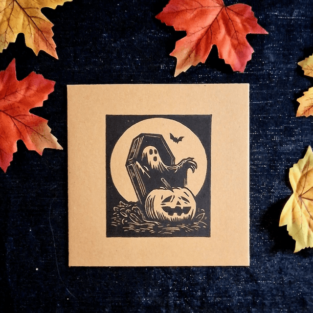 Linogravure - Le Réveil de Gus