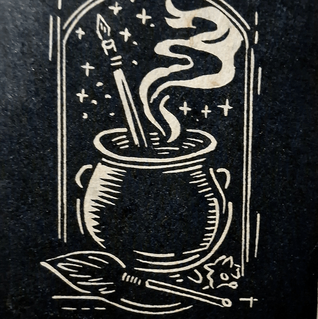 Linogravure - Le Chaudron Enchanté