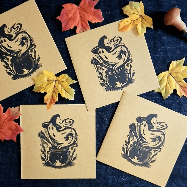 Linogravure - La Naissance du Spectre