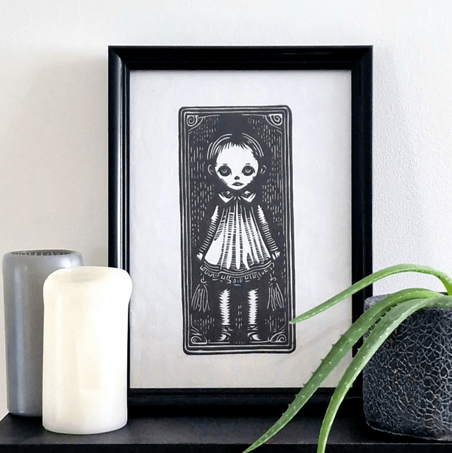 Linogravure - Petite Fille - Emily