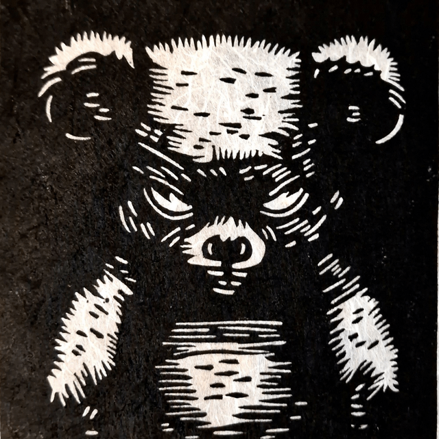 Linogravure - L'Ours Teddy