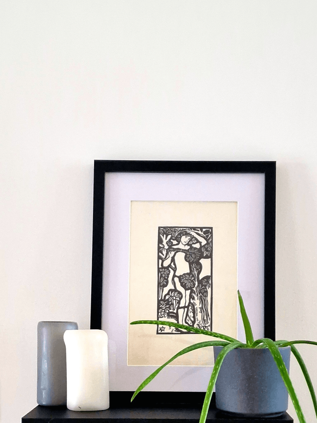 Linogravure - Adam