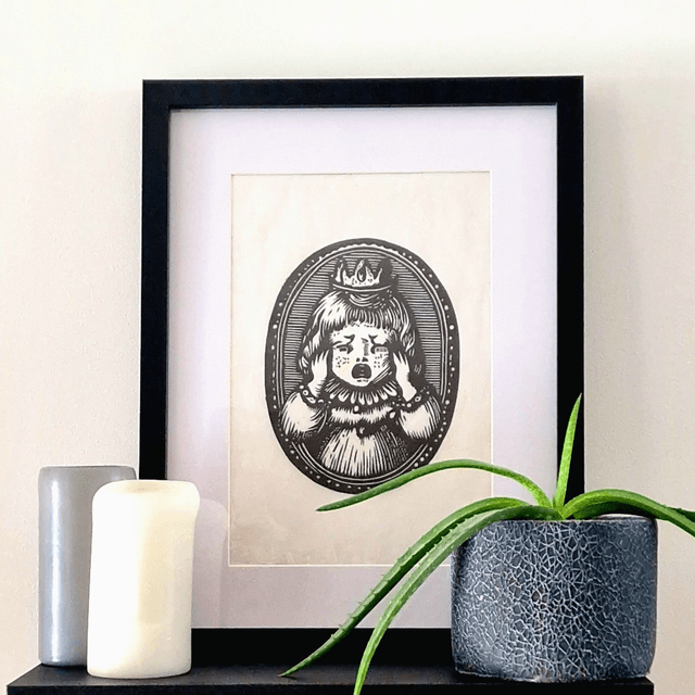 Linogravure - Petite Fille - Dolly