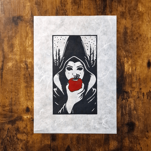 Linogravure - La Pomme