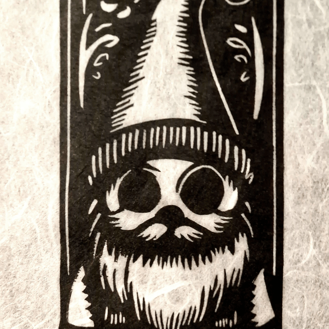 Linogravure - L'Etrange Gnome Bob