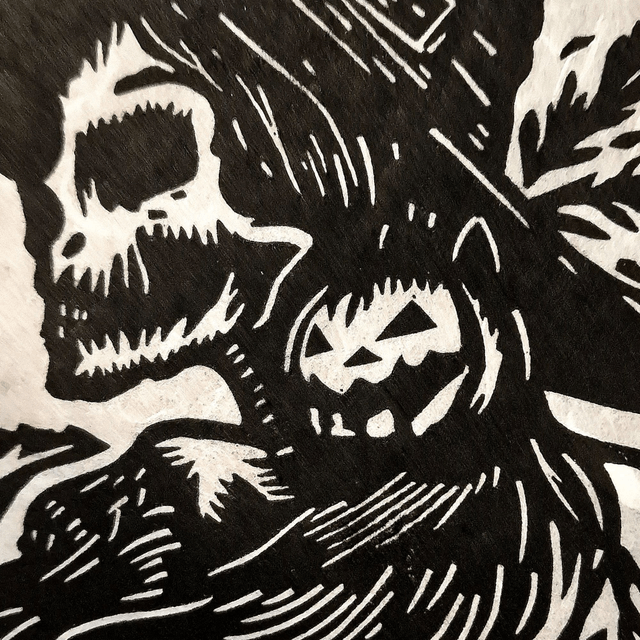 Linogravure - Samhain