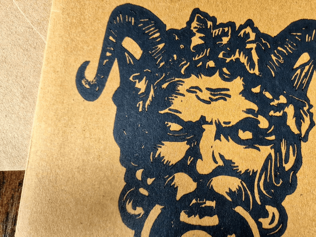Linogravure - Heurtoir - Porte du Diable