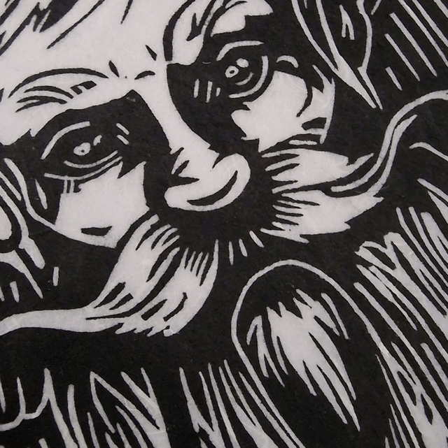 Linogravure - L'Elfe Denetor