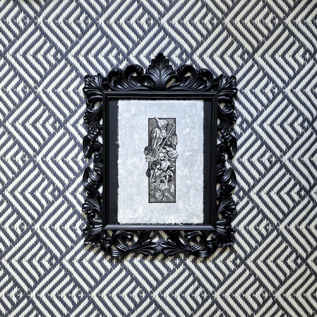 Linogravure - Le Tarot - La Mort