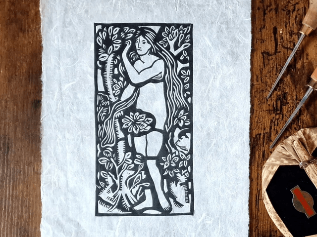 Linogravure - Eve