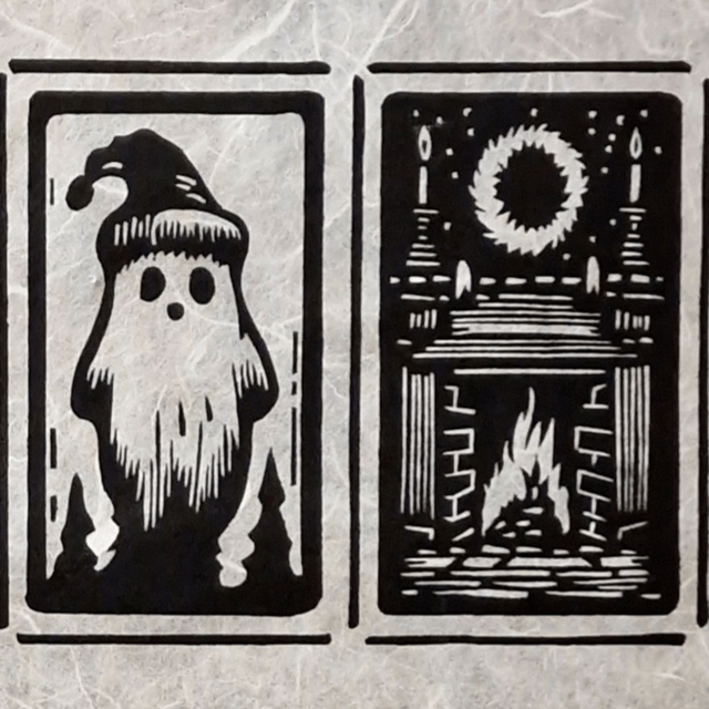 Linogravure - Histoire de Noël