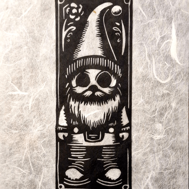Linogravure - L'Etrange Gnome Bob