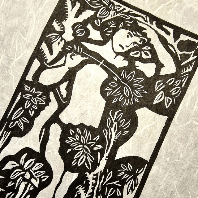 Linogravure - Adam