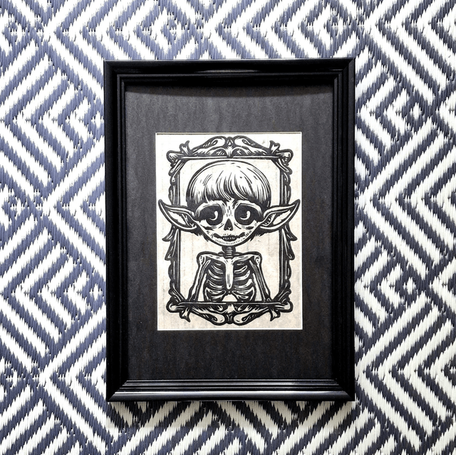 Linogravure - L'Elfe - Eredin