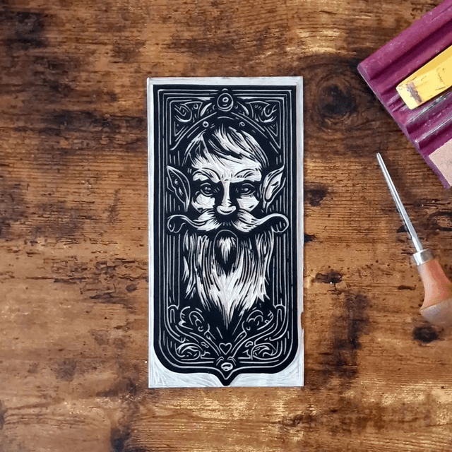 Linogravure - L'Elfe Denetor