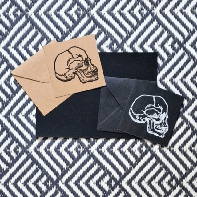 Linogravure - Memento Mori