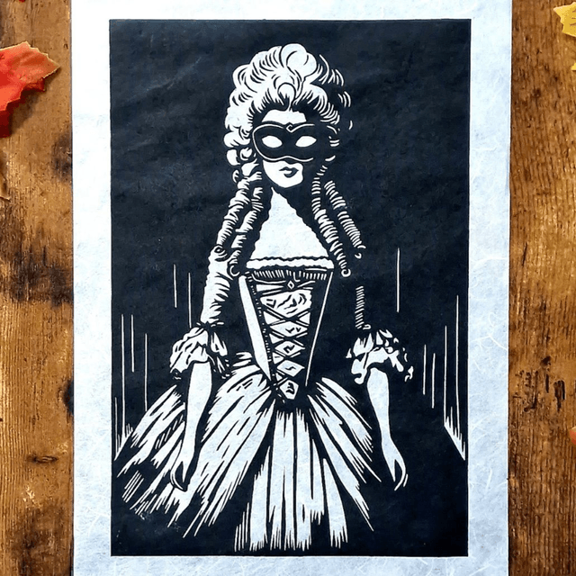 Linogravure - Madame