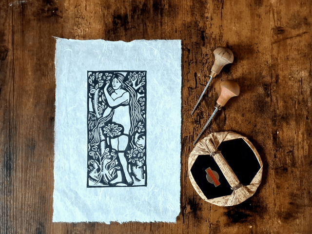 Linogravure - Eve