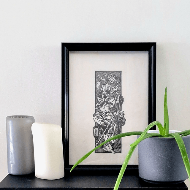 Linogravure - Le Tarot - La Mort