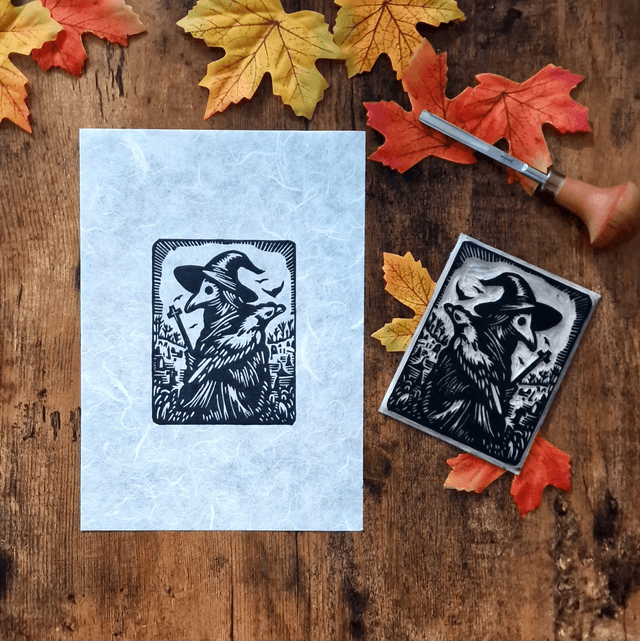 Linogravure - La Peste