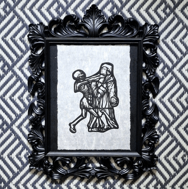 Linogravure - La Danse Macabre