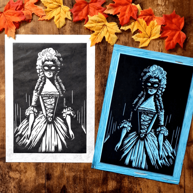 Linogravure - Madame
