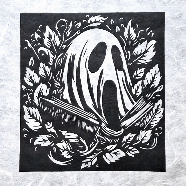 Linogravure - Fantôme d'Automne