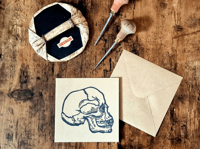 Linogravure - Memento Mori