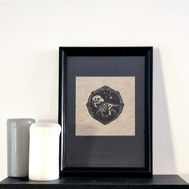 Linogravure - Le Dinosaure - Rex